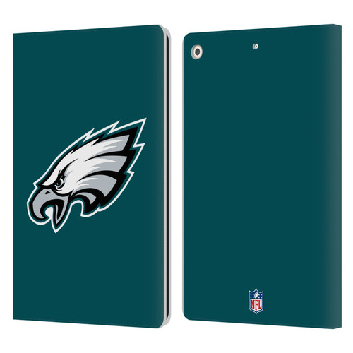 NFL Philadelphia Eagles Logo Plain Leather Book Wallet Case Cover For Apple iPad 10.2 2019/2020/2021