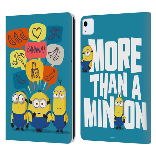 Minions Rise of Gru(2021) Graphics Speech Bubbles Leather Book Wallet Case Cover For Apple iPad Air 2020 / 2022