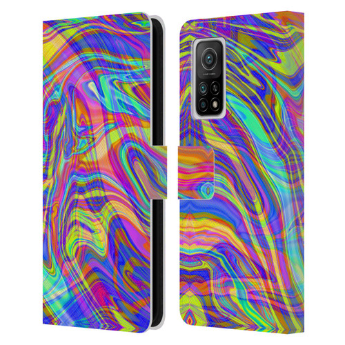 Suzan Lind Marble Illusion Rainbow Leather Book Wallet Case Cover For Xiaomi Mi 10T 5G