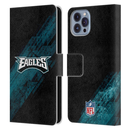 NFL Philadelphia Eagles Logo Blur Leather Book Wallet Case Cover For Apple iPhone 14