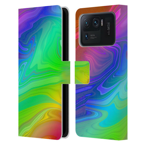 Suzan Lind Marble Rainbow Leather Book Wallet Case Cover For Xiaomi Mi 11 Ultra
