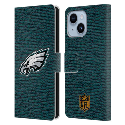 NFL Philadelphia Eagles Logo Football Leather Book Wallet Case Cover For Apple iPhone 14 Plus