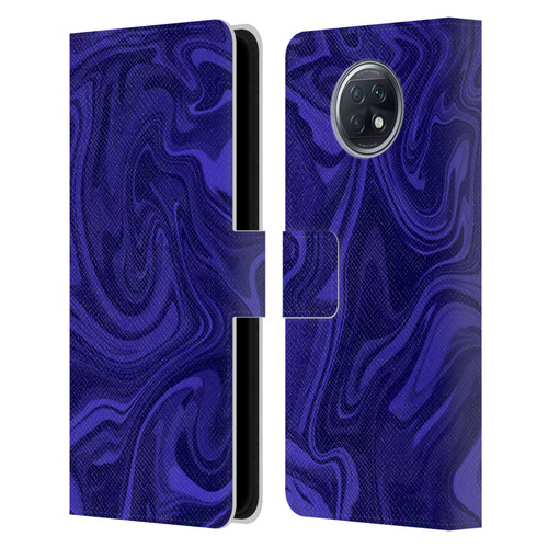 Suzan Lind Marble Indigo Leather Book Wallet Case Cover For Xiaomi Redmi Note 9T 5G