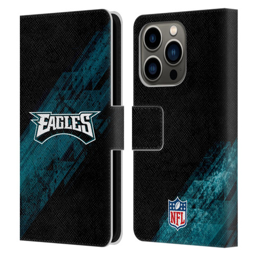 NFL Philadelphia Eagles Logo Blur Leather Book Wallet Case Cover For Apple iPhone 14 Pro