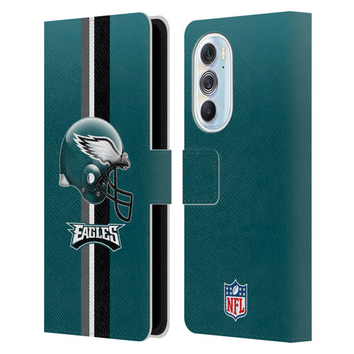 NFL Philadelphia Eagles Logo Helmet Leather Book Wallet Case Cover For Motorola Edge X30