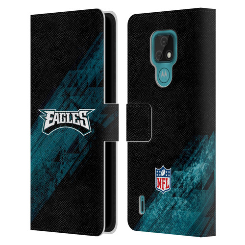 NFL Philadelphia Eagles Logo Blur Leather Book Wallet Case Cover For Motorola Moto E7