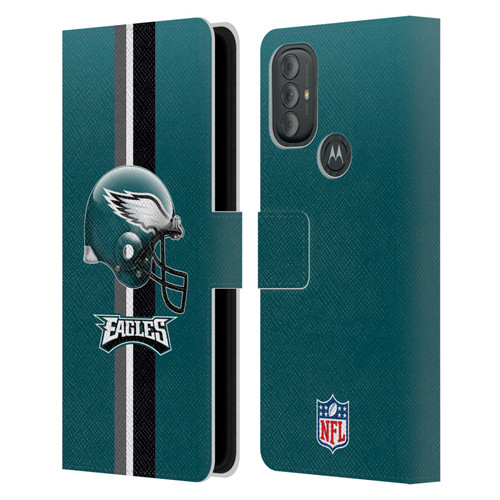 NFL Philadelphia Eagles Logo Helmet Leather Book Wallet Case Cover For Motorola Moto G10 / Moto G20 / Moto G30