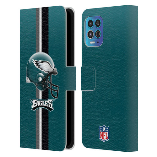 NFL Philadelphia Eagles Logo Helmet Leather Book Wallet Case Cover For Motorola Moto G100