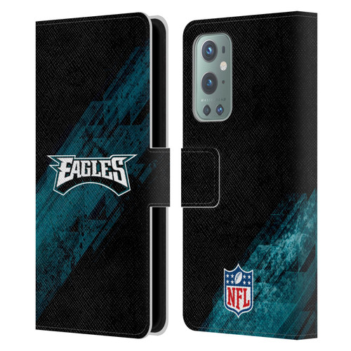 NFL Philadelphia Eagles Logo Blur Leather Book Wallet Case Cover For OnePlus 9