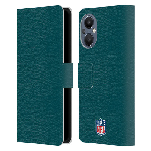 NFL Philadelphia Eagles Logo Stripes Leather Book Wallet Case Cover For OnePlus Nord N20 5G