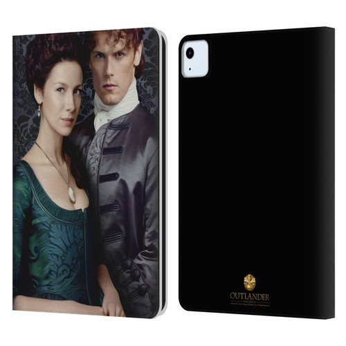 Outlander Portraits Claire & Jamie Leather Book Wallet Case Cover For Apple iPad Air 11 2020/2022/2024