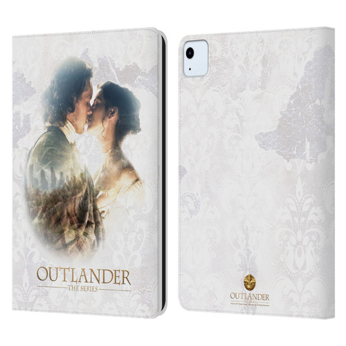 Outlander Portraits Claire & Jamie Kiss Leather Book Wallet Case Cover For Apple iPad Air 2020 / 2022