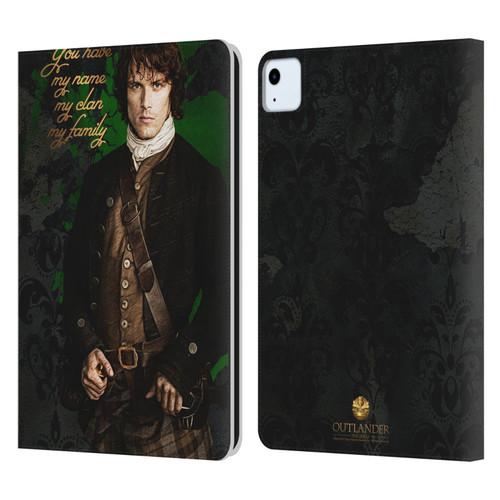 Outlander Portraits Jamie Leather Book Wallet Case Cover For Apple iPad Air 11 2020/2022/2024