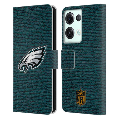 NFL Philadelphia Eagles Logo Football Leather Book Wallet Case Cover For OPPO Reno8 Pro