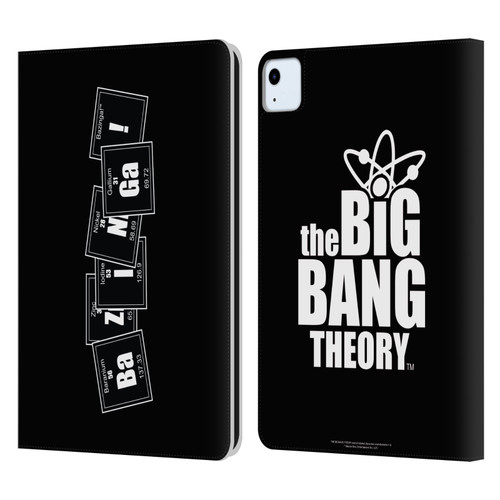 The Big Bang Theory Bazinga Elements Leather Book Wallet Case Cover For Apple iPad Air 2020 / 2022