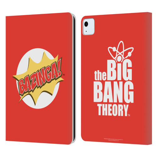 The Big Bang Theory Bazinga Pop Art Leather Book Wallet Case Cover For Apple iPad Air 11 2020/2022/2024