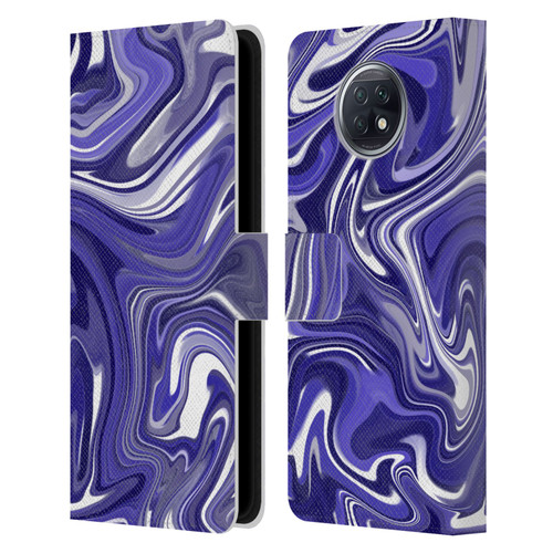 Suzan Lind Marble 2 Dark Violet Leather Book Wallet Case Cover For Xiaomi Redmi Note 9T 5G