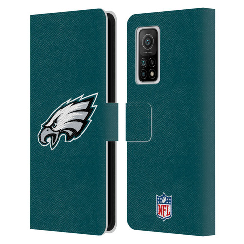 NFL Philadelphia Eagles Logo Plain Leather Book Wallet Case Cover For Xiaomi Mi 10T 5G