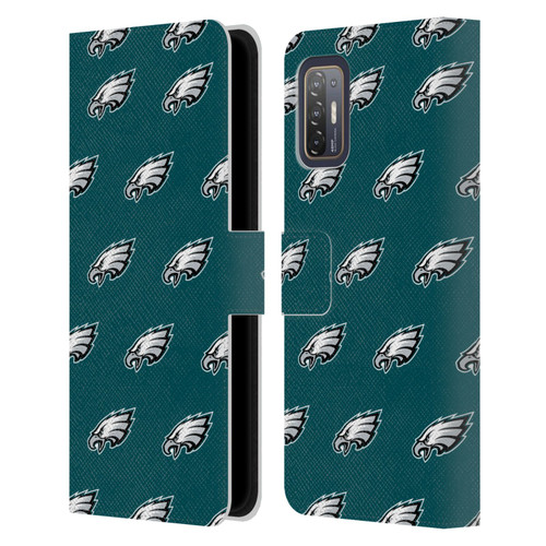NFL Philadelphia Eagles Artwork Patterns Leather Book Wallet Case Cover For HTC Desire 21 Pro 5G