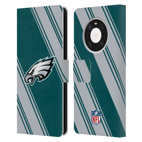 NFL Philadelphia Eagles Artwork Stripes Leather Book Wallet Case Cover For Huawei Mate 40 Pro 5G