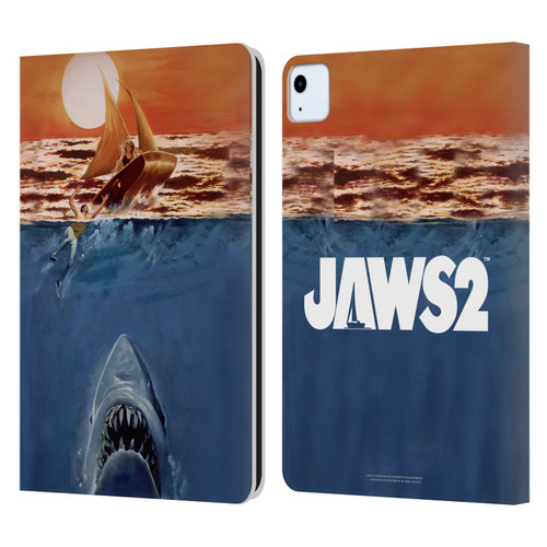 Jaws II Key Art Sailing Poster Leather Book Wallet Case Cover For Apple iPad Air 2020 / 2022
