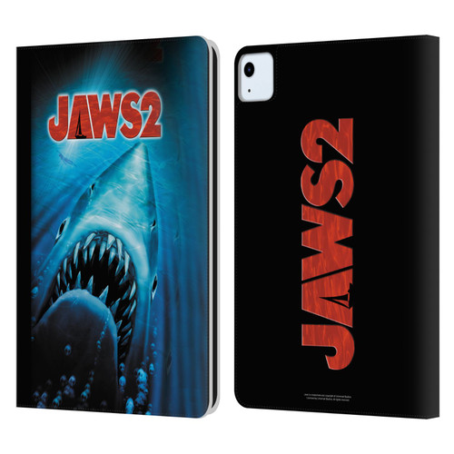 Jaws II Key Art Swimming Poster Leather Book Wallet Case Cover For Apple iPad Air 2020 / 2022