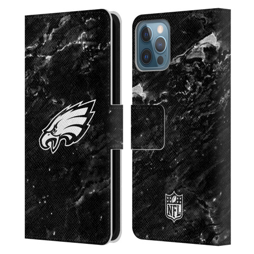 NFL Philadelphia Eagles Artwork Marble Leather Book Wallet Case Cover For Apple iPhone 12 / iPhone 12 Pro