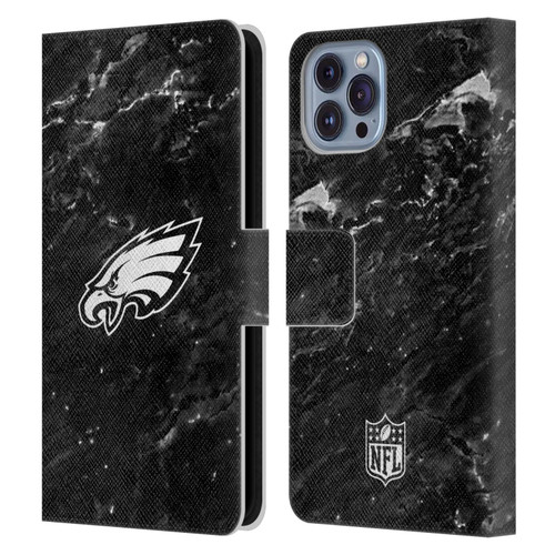 NFL Philadelphia Eagles Artwork Marble Leather Book Wallet Case Cover For Apple iPhone 14
