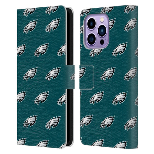 NFL Philadelphia Eagles Artwork Patterns Leather Book Wallet Case Cover For Apple iPhone 14 Pro Max