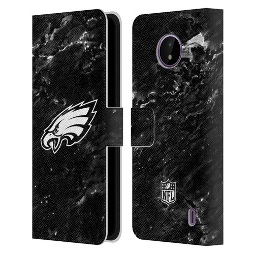 NFL Philadelphia Eagles Artwork Marble Leather Book Wallet Case Cover For Nokia C10 / C20