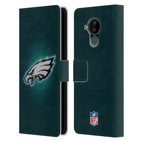 NFL Philadelphia Eagles Artwork LED Leather Book Wallet Case Cover For Nokia C30