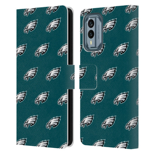 NFL Philadelphia Eagles Artwork Patterns Leather Book Wallet Case Cover For Nokia X30