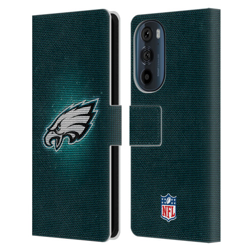 NFL Philadelphia Eagles Artwork LED Leather Book Wallet Case Cover For Motorola Edge 30