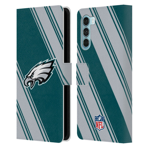 NFL Philadelphia Eagles Artwork Stripes Leather Book Wallet Case Cover For Motorola Edge S30 / Moto G200 5G