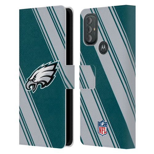 NFL Philadelphia Eagles Artwork Stripes Leather Book Wallet Case Cover For Motorola Moto G10 / Moto G20 / Moto G30