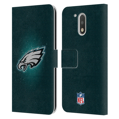 NFL Philadelphia Eagles Artwork LED Leather Book Wallet Case Cover For Motorola Moto G41