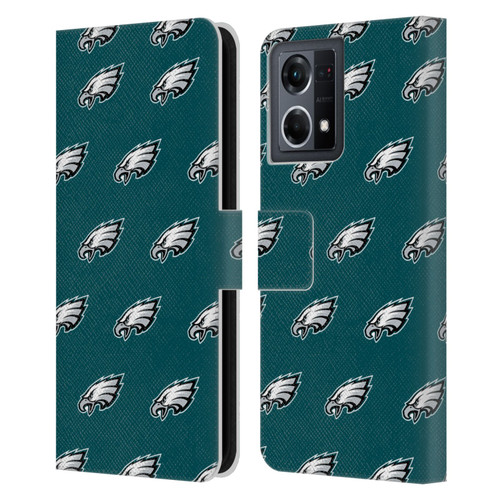 NFL Philadelphia Eagles Artwork Patterns Leather Book Wallet Case Cover For OPPO Reno8 4G