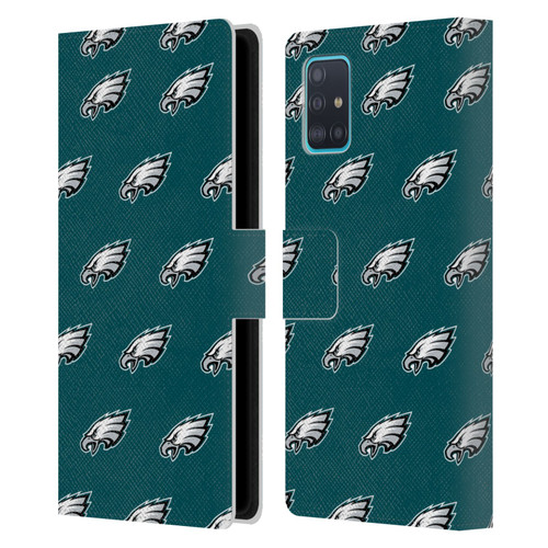 NFL Philadelphia Eagles Artwork Patterns Leather Book Wallet Case Cover For Samsung Galaxy A51 (2019)