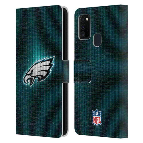 NFL Philadelphia Eagles Artwork LED Leather Book Wallet Case Cover For Samsung Galaxy M30s (2019)/M21 (2020)