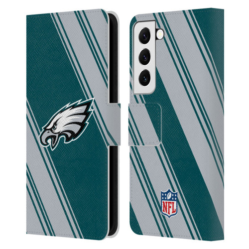 NFL Philadelphia Eagles Artwork Stripes Leather Book Wallet Case Cover For Samsung Galaxy S22 5G