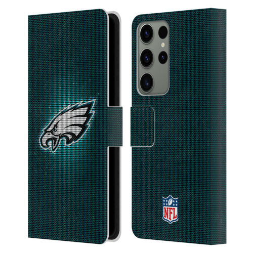 NFL Philadelphia Eagles Artwork LED Leather Book Wallet Case Cover For Samsung Galaxy S23 Ultra 5G