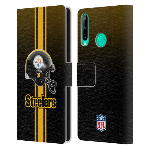 NFL Pittsburgh Steelers Logo Helmet Leather Book Wallet Case Cover For Huawei P40 lite E
