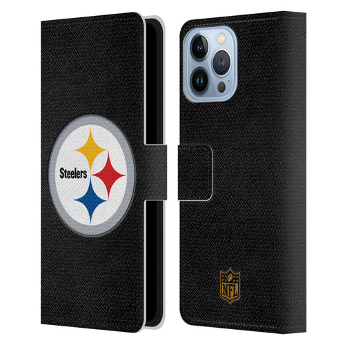 NFL Pittsburgh Steelers Logo Football Leather Book Wallet Case Cover For Apple iPhone 13 Pro Max