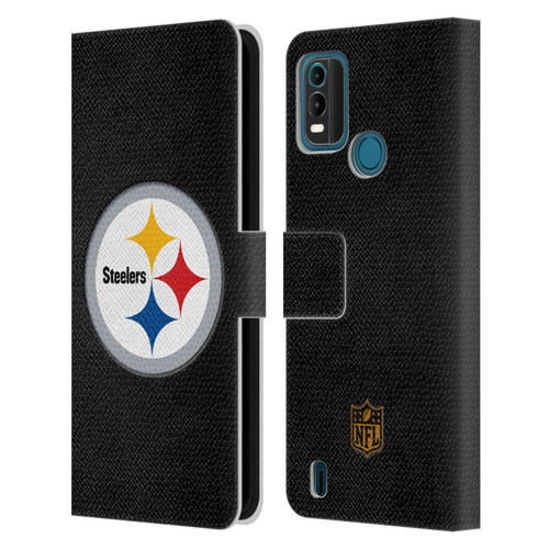 NFL Pittsburgh Steelers Logo Football Leather Book Wallet Case Cover For Nokia G11 Plus