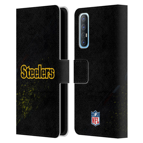 NFL Pittsburgh Steelers Logo Blur Leather Book Wallet Case Cover For OPPO Find X2 Neo 5G