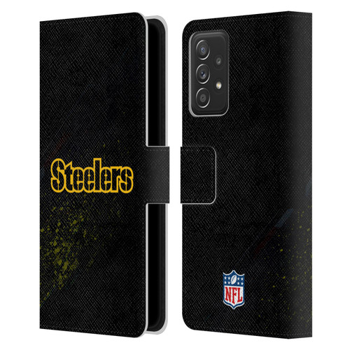 NFL Pittsburgh Steelers Logo Blur Leather Book Wallet Case Cover For Samsung Galaxy A52 / A52s / 5G (2021)