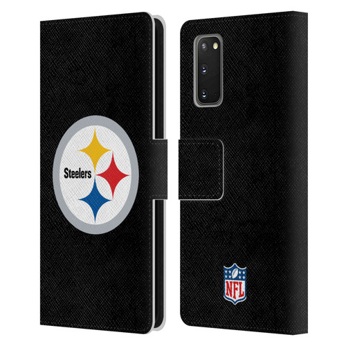 NFL Pittsburgh Steelers Logo Plain Leather Book Wallet Case Cover For Samsung Galaxy S20 / S20 5G