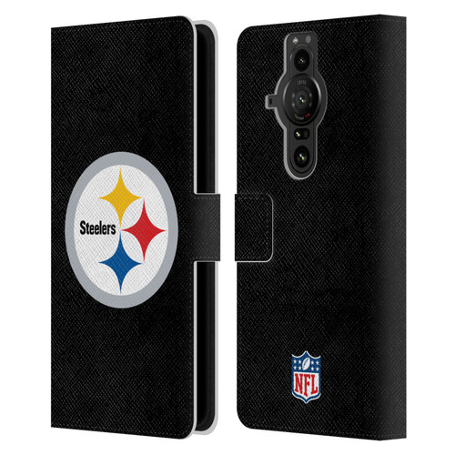 NFL Pittsburgh Steelers Logo Plain Leather Book Wallet Case Cover For Sony Xperia Pro-I
