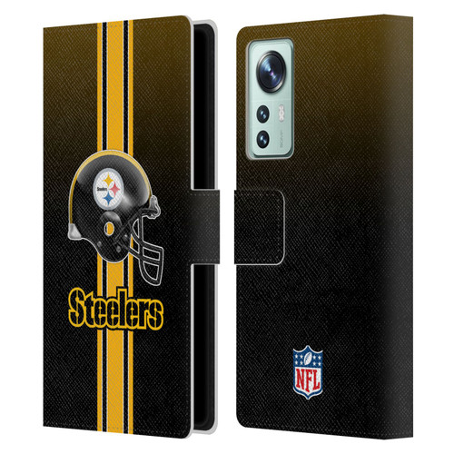 NFL Pittsburgh Steelers Logo Helmet Leather Book Wallet Case Cover For Xiaomi 12
