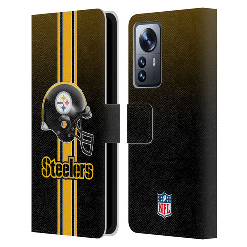 NFL Pittsburgh Steelers Logo Helmet Leather Book Wallet Case Cover For Xiaomi 12 Pro
